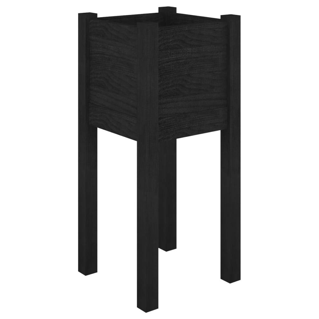 Vidaxl - Jardinière d'extérieur Noir 31x31x70 cm Bois de pin massif vidaXL 810787 - Image 2