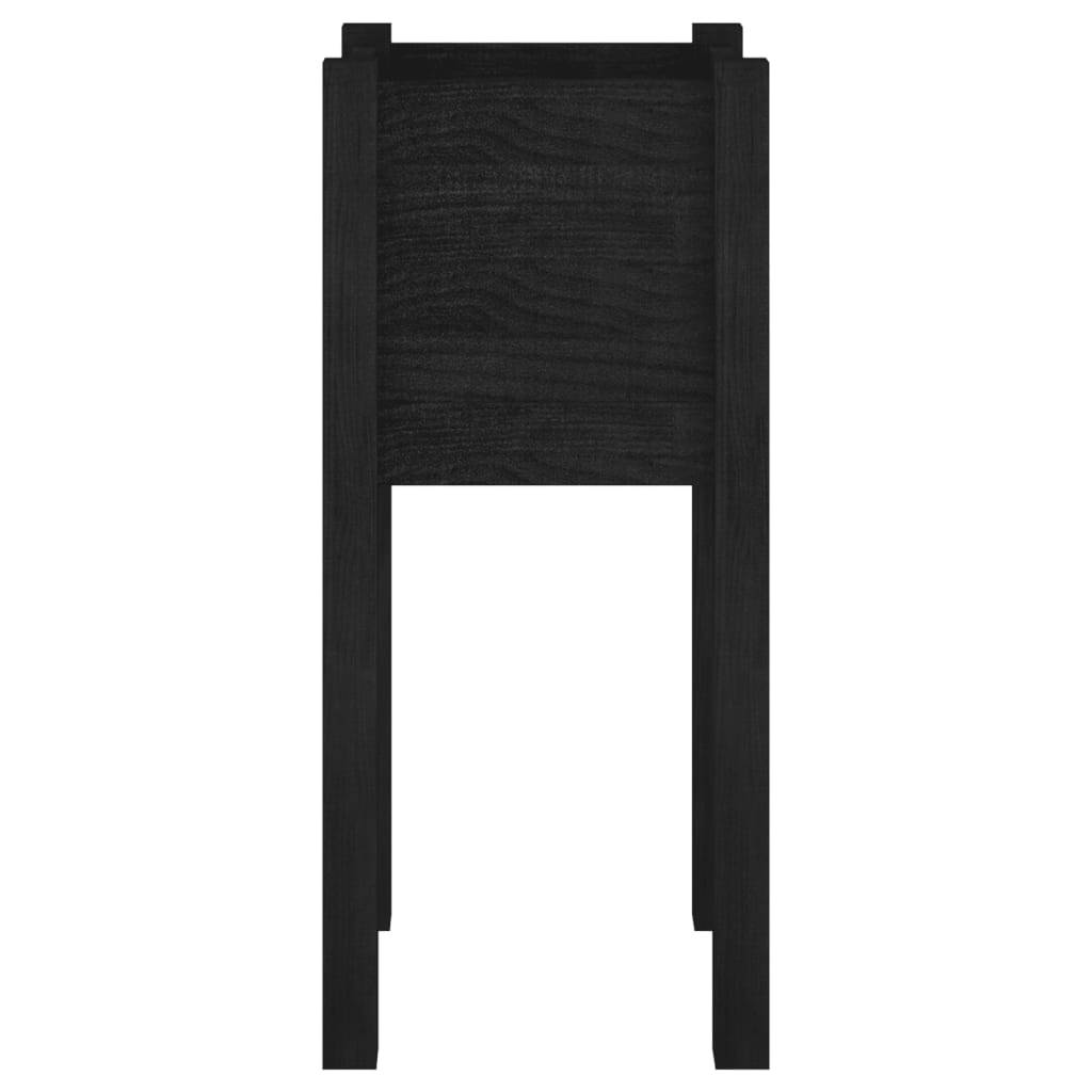 Vidaxl - Jardinière d'extérieur Noir 31x31x70 cm Bois de pin massif vidaXL 810787 - Image 5
