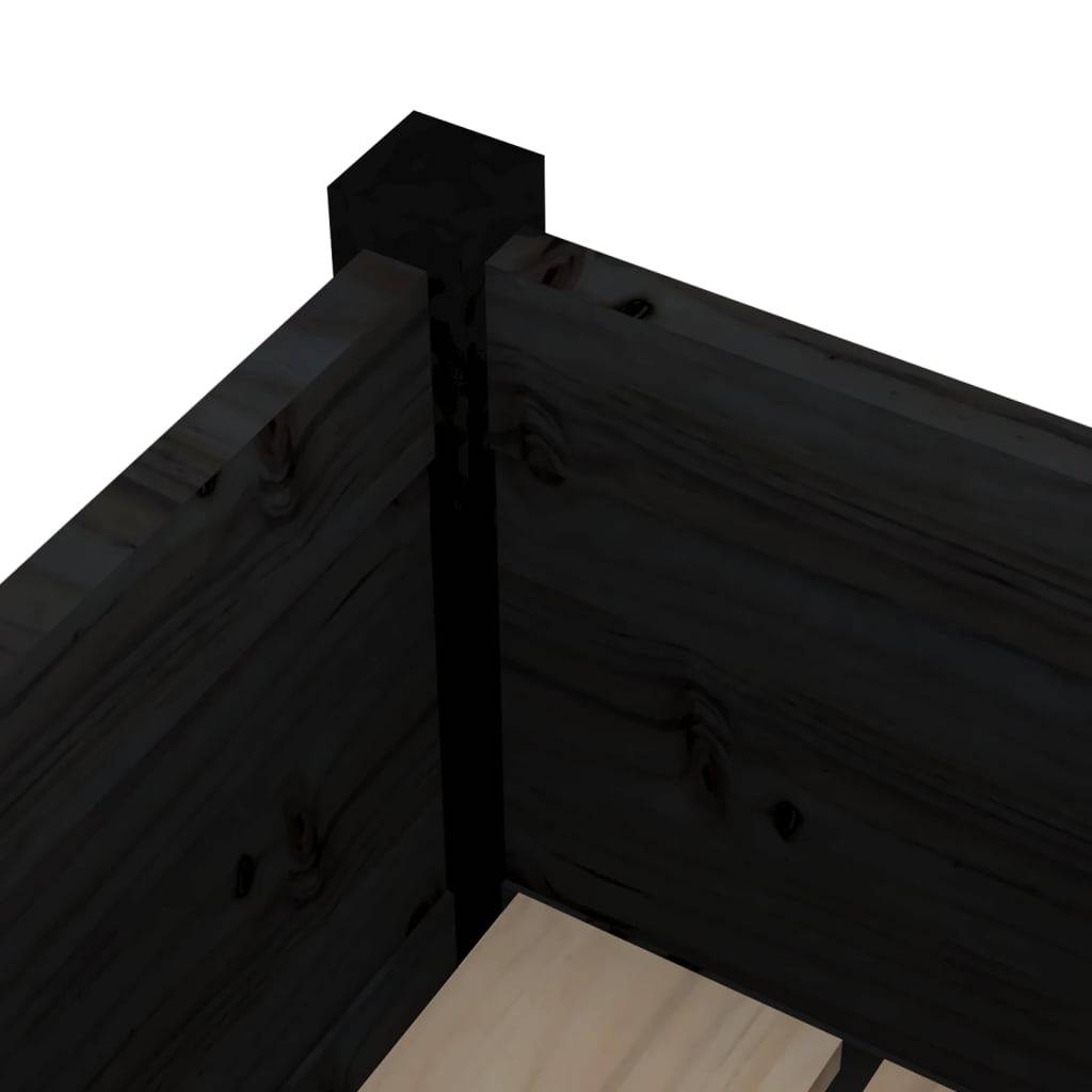 Vidaxl - Jardinière d'extérieur Noir 31x31x70 cm Bois de pin massif vidaXL 810787 - Image 4