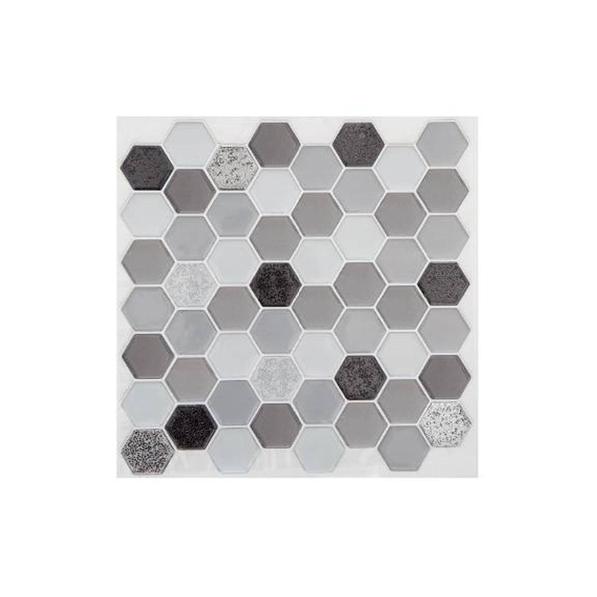 Lot de 2 Stickers Carrelage "Hoxa" 25x25cm Noir