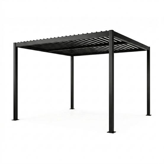 Pergola bioclimatique structure et lames orientables en aluminium 3x3m RHODES - Image 1