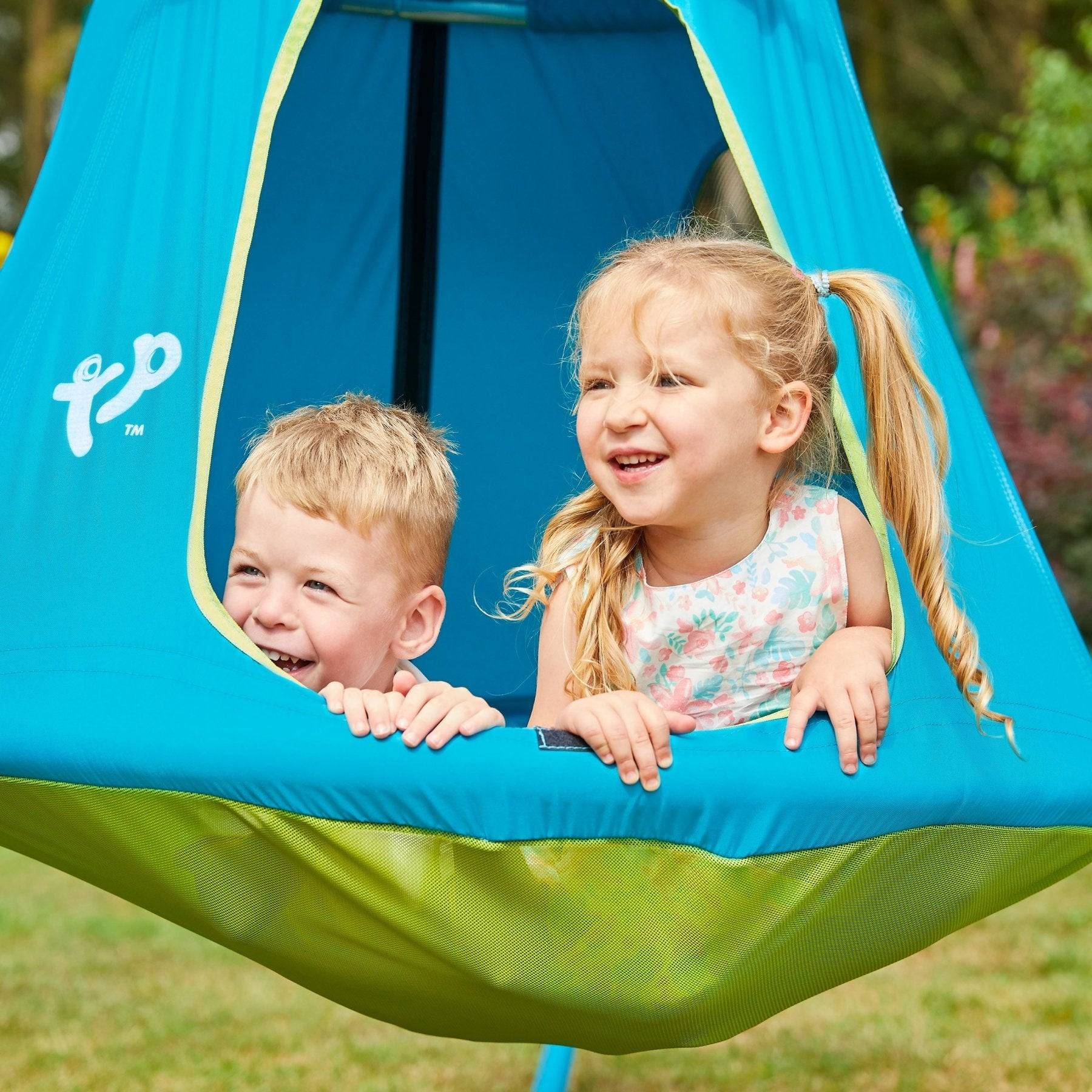 Tp Toys - Balançoire tente enfant OVNI H190-250 cm bleu - Imagen 1