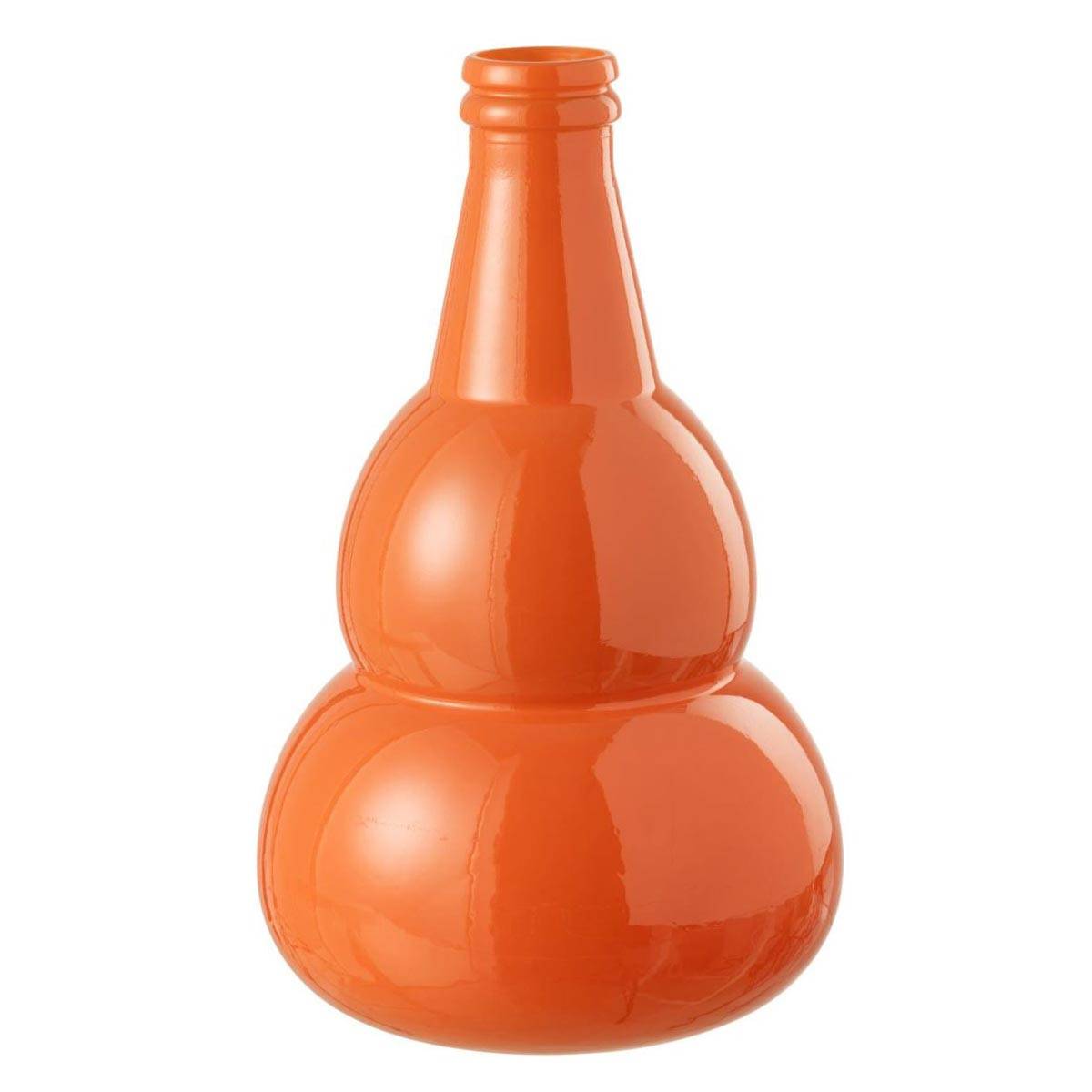 Vase Design en Verre "Cocoon" 45cm Orange - Image 1