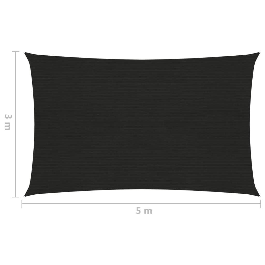Helloshop26 - Voile d'ombrage 160 g/m² noir 3 x 5 m PEHD - Imagen 5