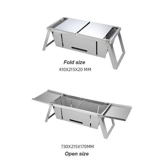 Barbecue Pliable en acier inoxydable HG04159 Herzberg - Image 6