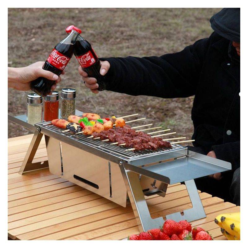Barbecue Pliable en acier inoxydable HG04159 Herzberg - Image 4