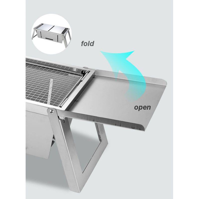 Barbecue Pliable en acier inoxydable HG04159 Herzberg - Image 7
