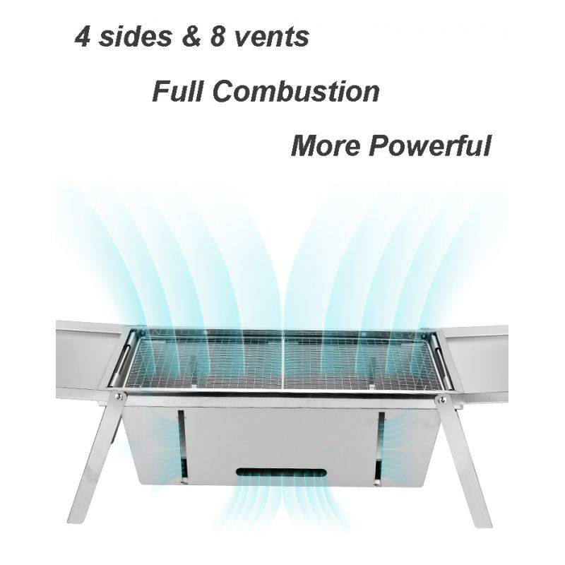 Barbecue Pliable en acier inoxydable HG04159 Herzberg - Image 8