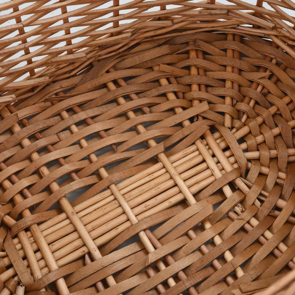 Panier à bûches en osier naturel avec poignées pour cheminée 56 cm – ComfortXL Outdoor Living - Image 6
