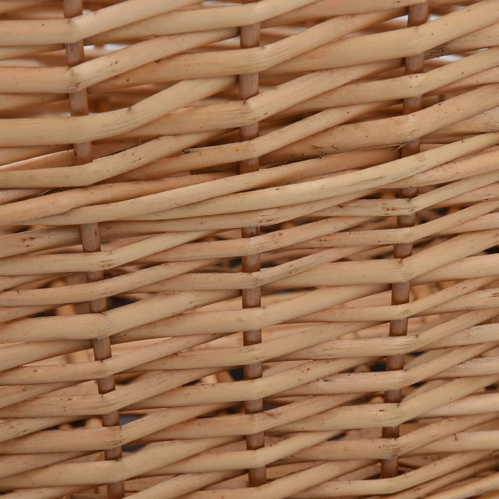 Panier à bûches en osier naturel avec poignées pour cheminée 56 cm – ComfortXL Outdoor Living - Image 7