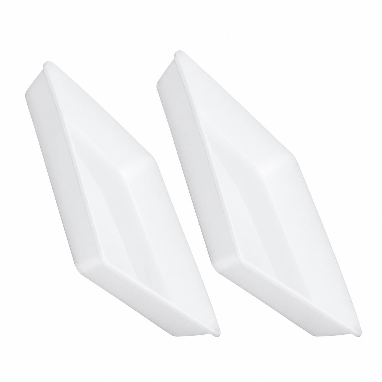 Soucoupe de Pot de Fleurs Carrée en Plastique avec Rétention d’Eau pour Balcon et Jardin Lot de 2 - Image 1
