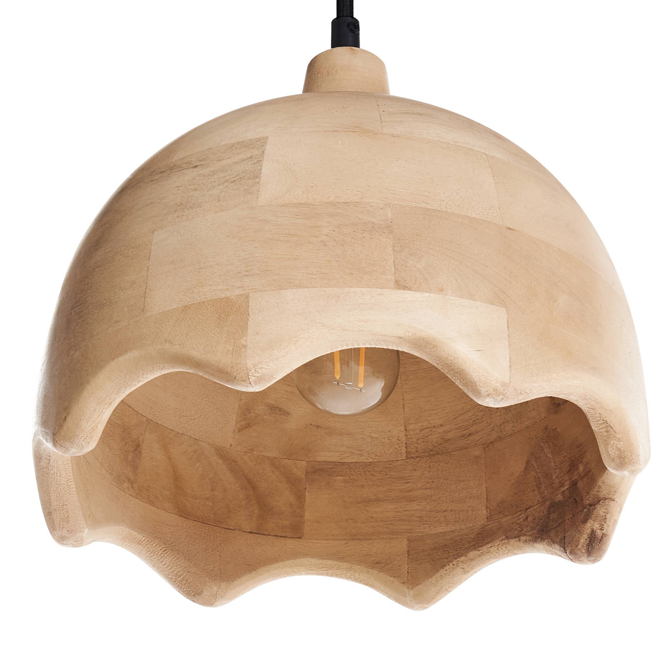 Beliani - Lampe suspension Manguier Marron clair GOMATI - 24x24x130- Beliani - Image 2