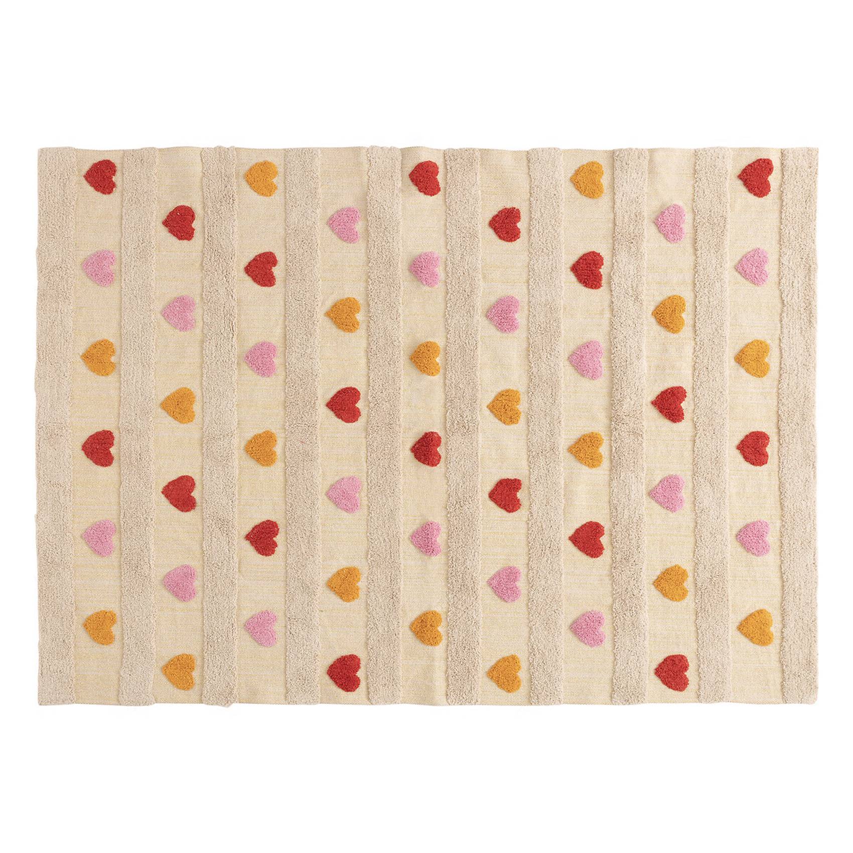 Atmosphera - Tapis enfant coeurs avec relief - ATMOSPHERA - Coton - Multicolore - Imagen 1