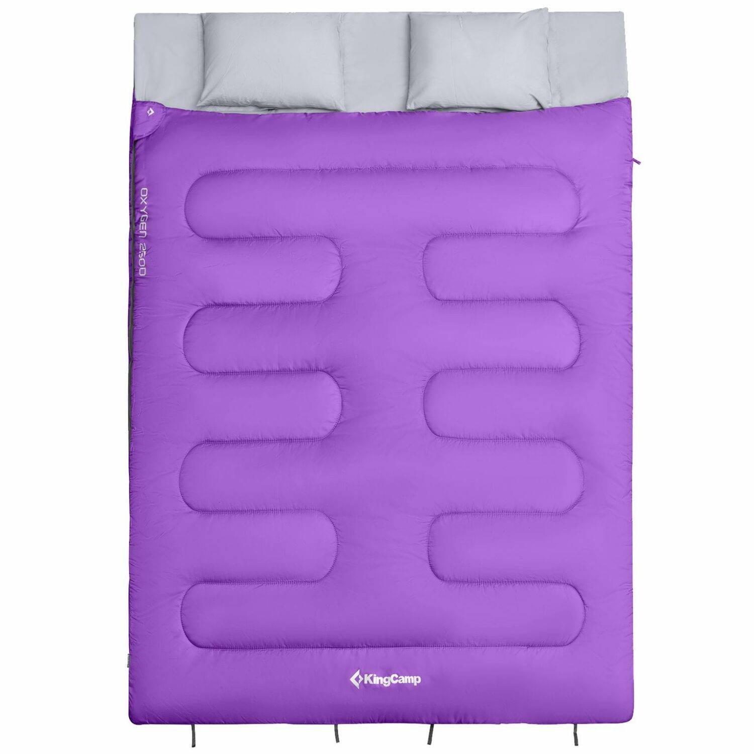 Sac de couchage 2 places - Modèle Oxygen - Violet - 220 x 150 cm - Kingcamp - Imagen 1