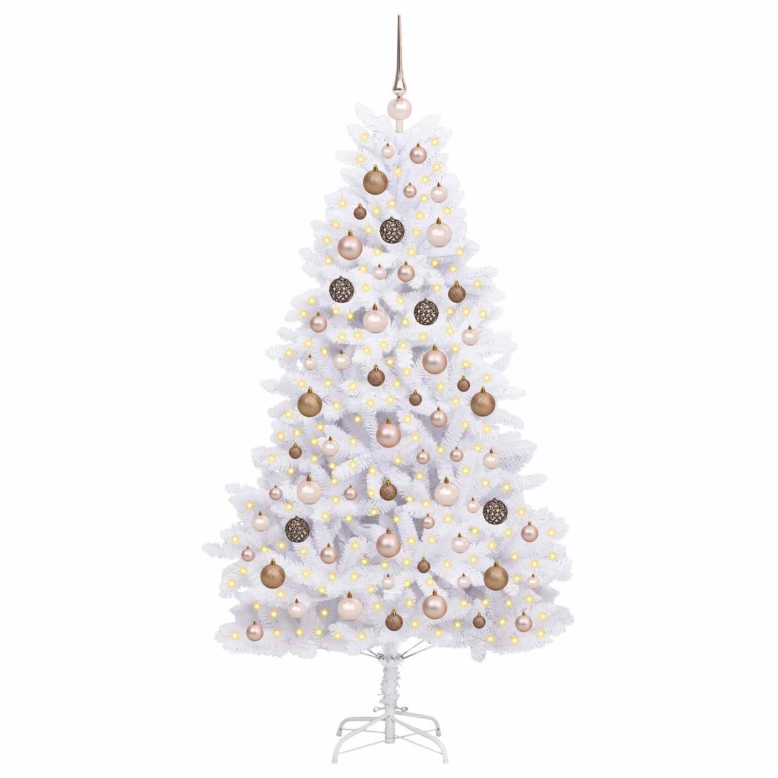 Vidaxl - Sapin de Noël artificiel Blanc 90 x 90 x 180 cm PVC et métal vidaXL 3210151 - Image 4