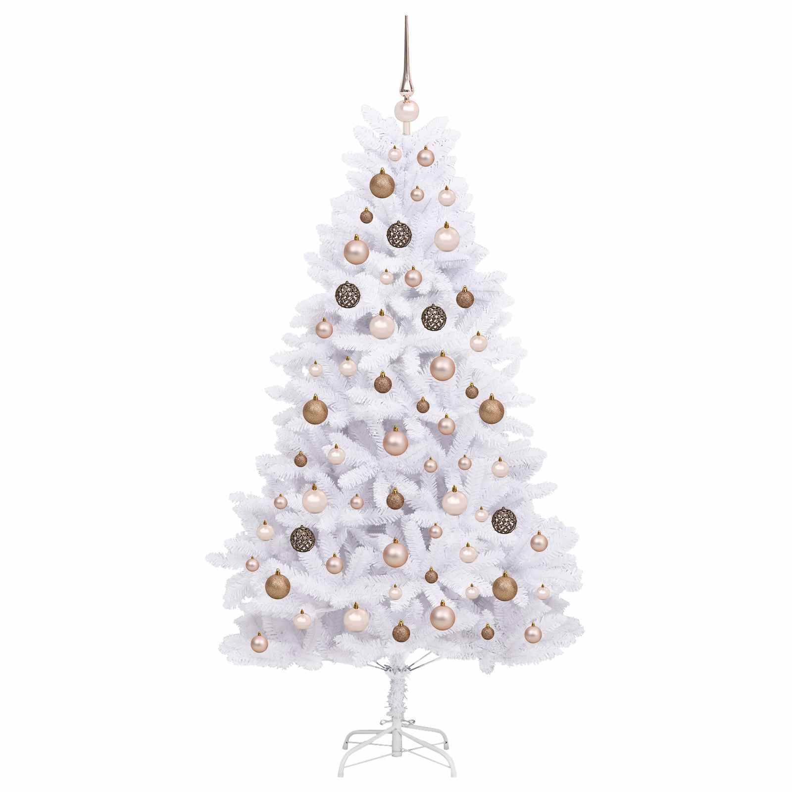 Vidaxl - Sapin de Noël artificiel Blanc 90 x 90 x 180 cm PVC et métal vidaXL 3210151 - Image 5