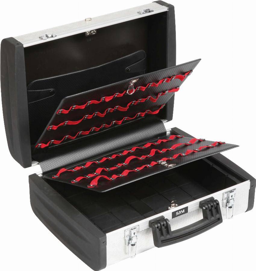 Valise aluminium lisse SAM OUTILLAGE double plateaux - TVU-4 - Imagen 1
