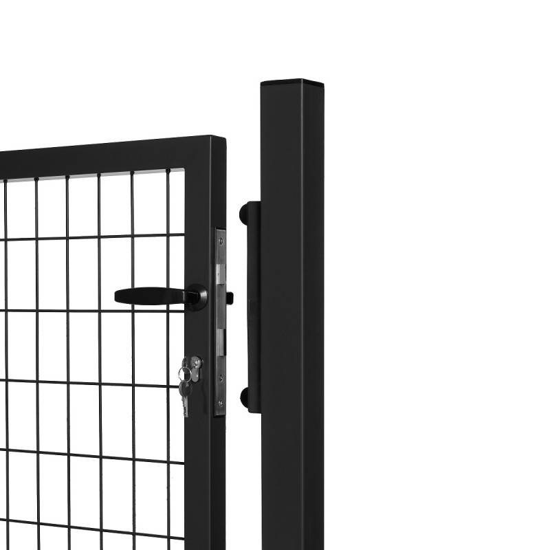 Portillon grillagé en acier galvanisé maille 100 x 50 L 1m x H 2m00 Noir - Easy Clôture - Imagen 2