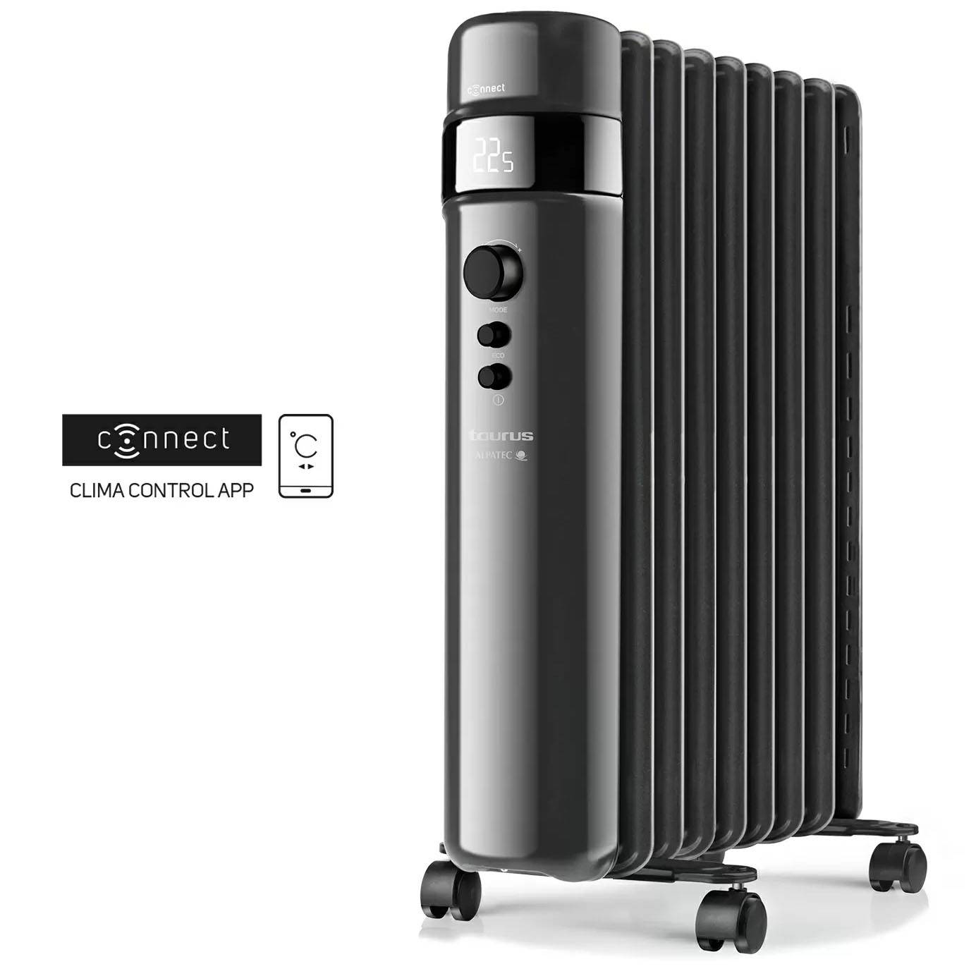 Radiateur à bain d'huile connecté 2000w noir AGADIR CONNECT 2000 Taurus Alpatec - Imagen 1