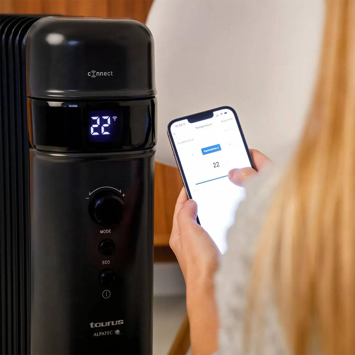 Radiateur à bain d'huile connecté 2000w noir AGADIR CONNECT 2000 Taurus Alpatec - Imagen 2