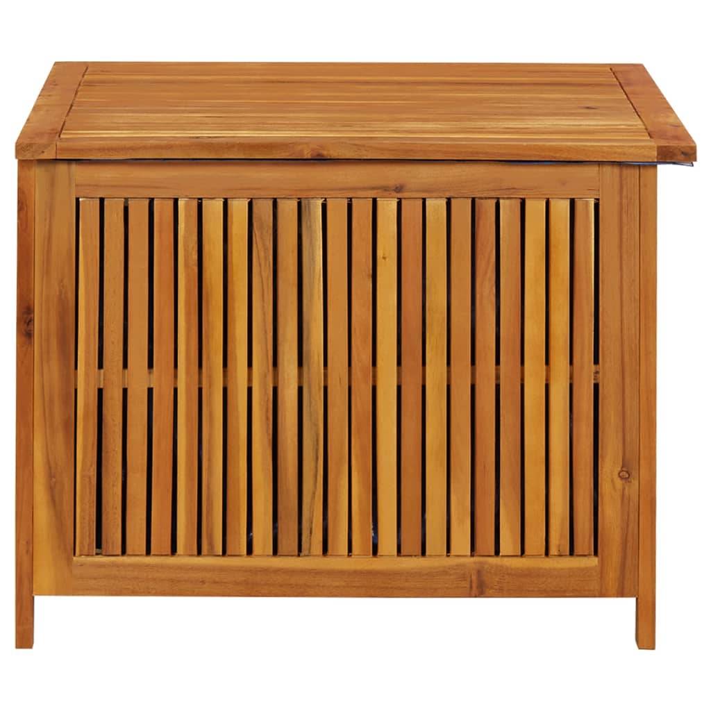 Helloshop26 - Coffre boîte meuble de jardin rangement 75 x 75 x 58 cm bois d'acacia solide - Imagen 3