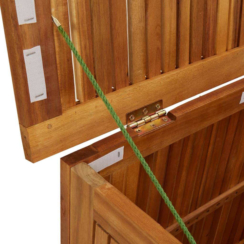 Helloshop26 - Coffre boîte meuble de jardin rangement 75 x 75 x 58 cm bois d'acacia solide - Imagen 6