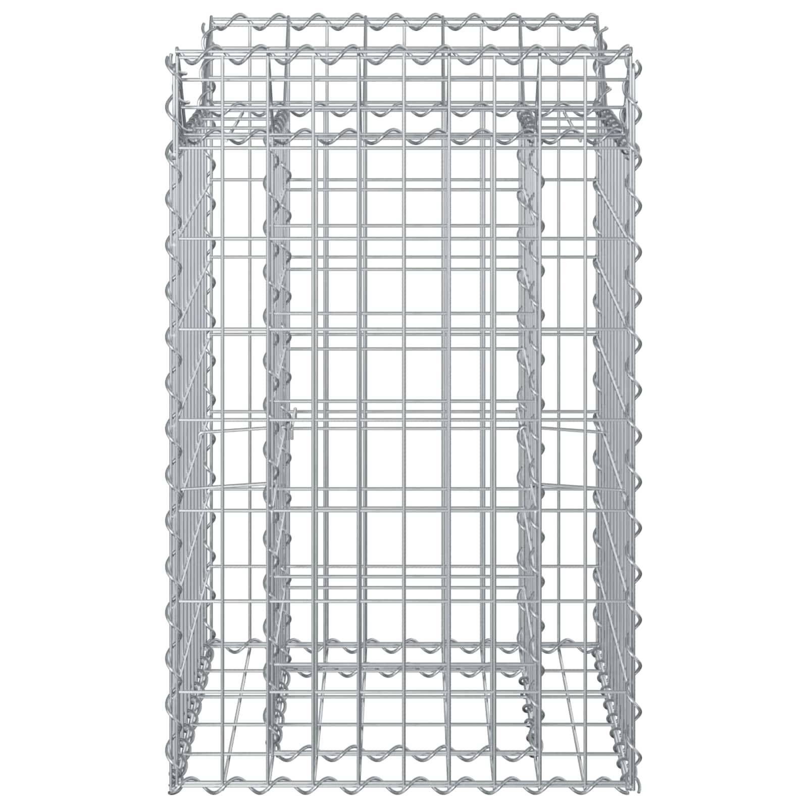 Lit surélevé gabion Acier galvanisé Argenté 50 x 50 x 80 cm, Poids :9.85kg - PANGIVO - Image 5