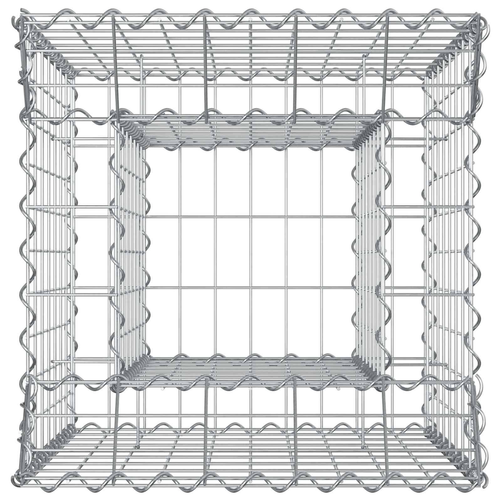 Lit surélevé gabion Acier galvanisé Argenté 50 x 50 x 80 cm, Poids :9.85kg - PANGIVO - Image 7