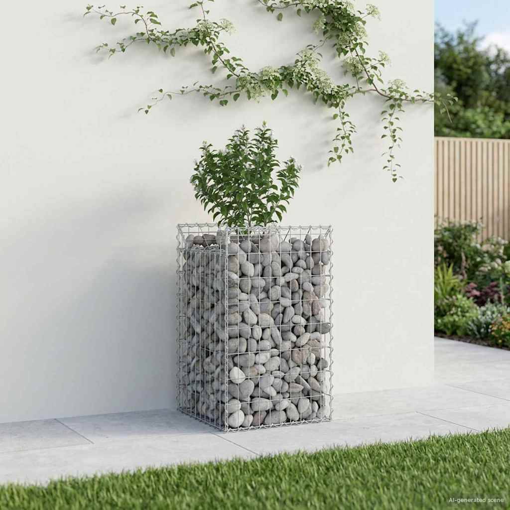 Lit surélevé gabion Acier galvanisé Argenté 50 x 50 x 80 cm, Poids :9.85kg - PANGIVO - Image 4