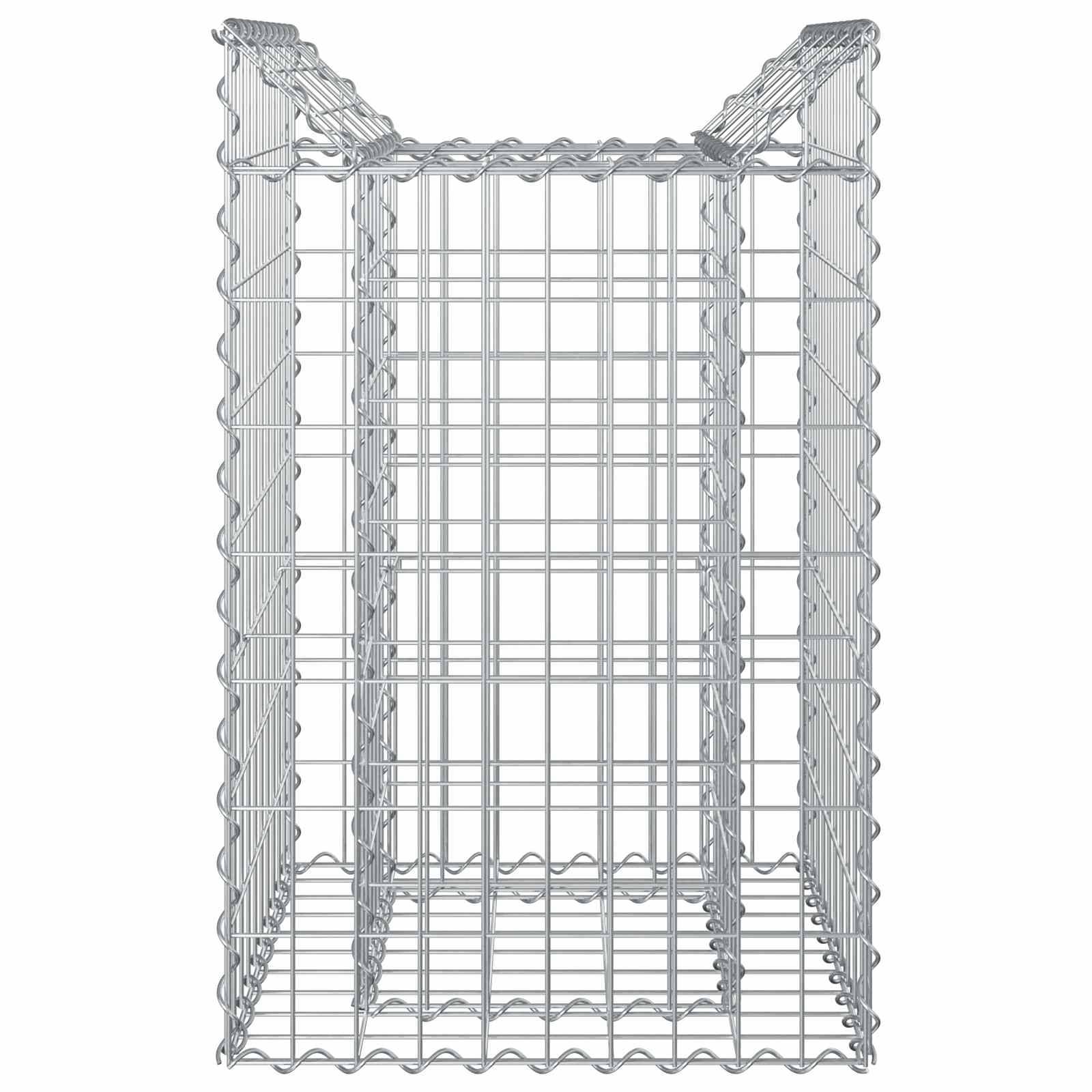 Lit surélevé gabion Acier galvanisé Argenté 50 x 50 x 80 cm, Poids :9.85kg - PANGIVO - Image 6