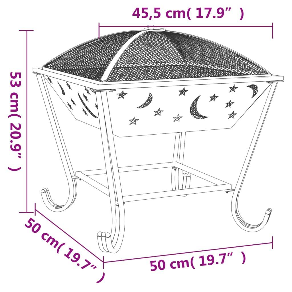 ComfortXL - Brasero Foyer sur Pieds 50cm en Acier Noir pour Jardin et Terrasse – ComfortXL Outdoor Living - Image 8