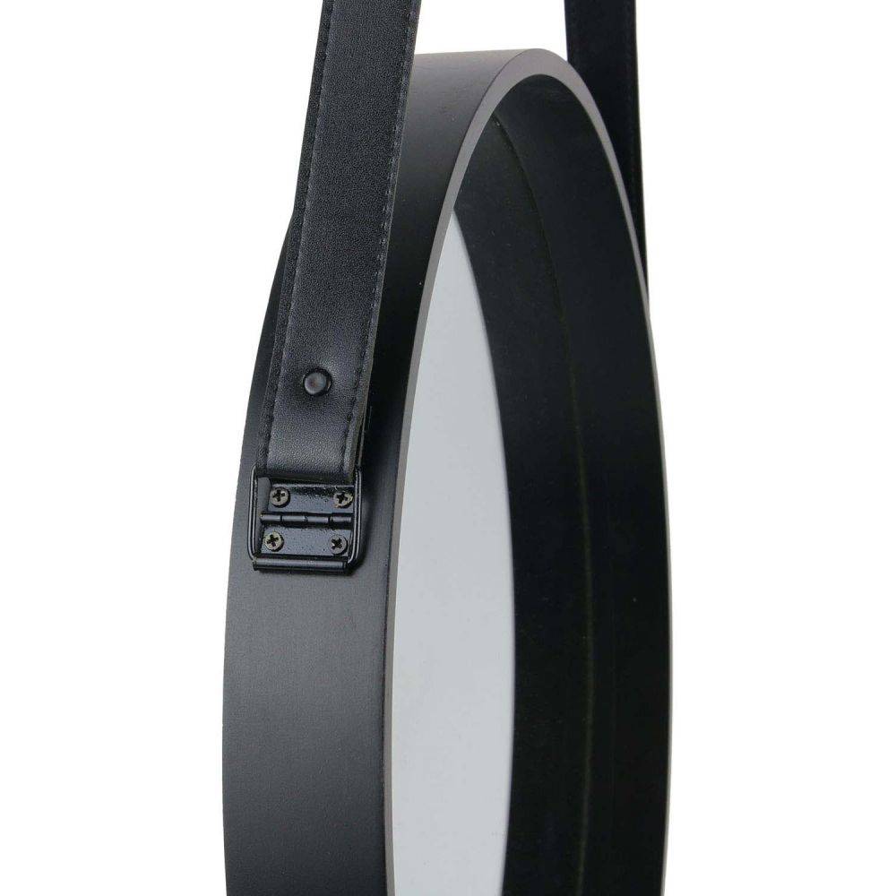 The Home Deco Factory - Miroir rond avec anse en PU 40 cm - Imagen 3