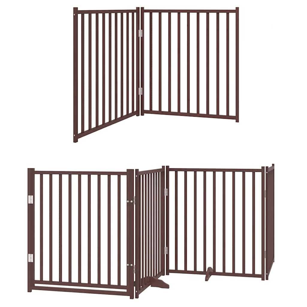 Barrière pour chien bois de peuplier marron 800 x 30 x 90 cm - PANGIVO - Image 4