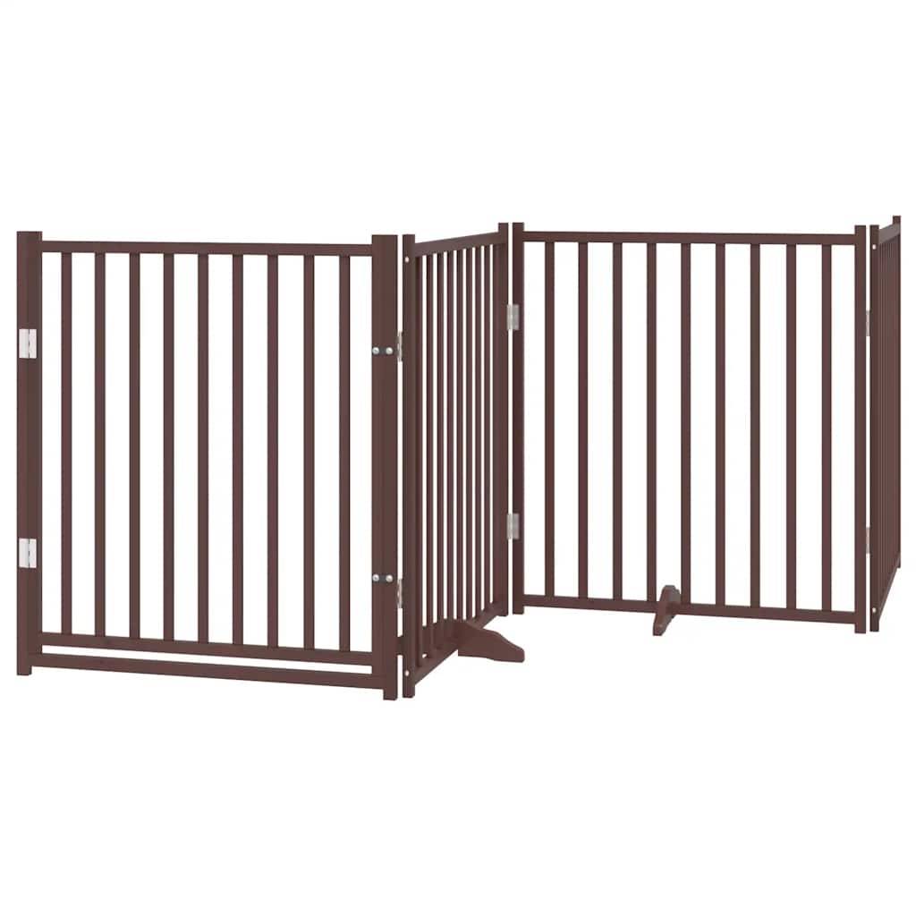 Barrière pour chien bois de peuplier marron 800 x 30 x 90 cm - PANGIVO - Image 5