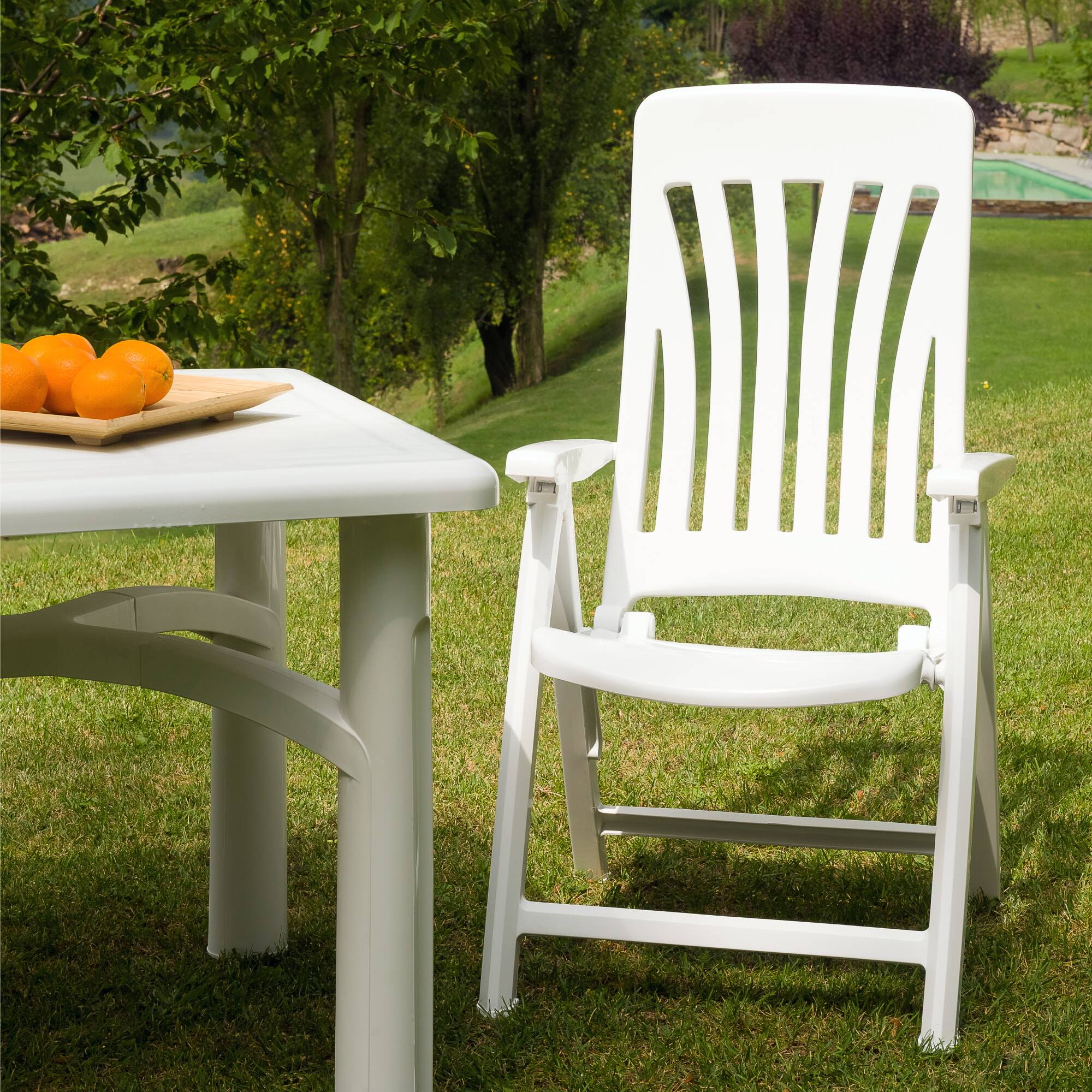 Fauteuils inclinables Blanes garbar plastique gris (Lot de 2) - Image 8