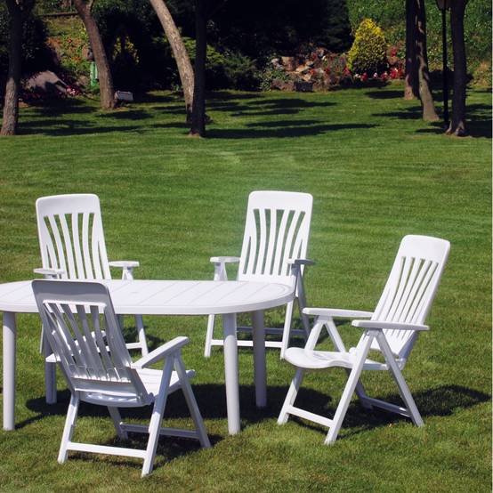 Fauteuils inclinables Blanes garbar plastique gris (Lot de 2) - Image 6