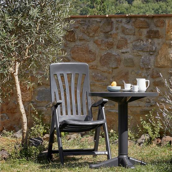 Fauteuils inclinables Blanes garbar plastique gris (Lot de 2) - Image 7