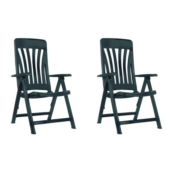 Fauteuils inclinables Blanes garbar plastique gris (Lot de 2) - Image 1