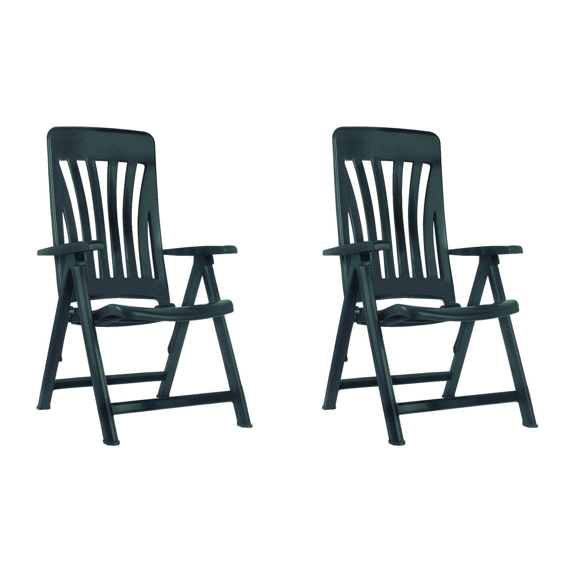 Fauteuils inclinables Blanes garbar plastique gris (Lot de 2) - Image 1