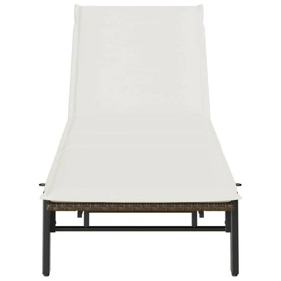 Bain de soleil résine tressée jardin dossier réglable 3 positions marron - ComfortXL Outdoor Living - Image 6