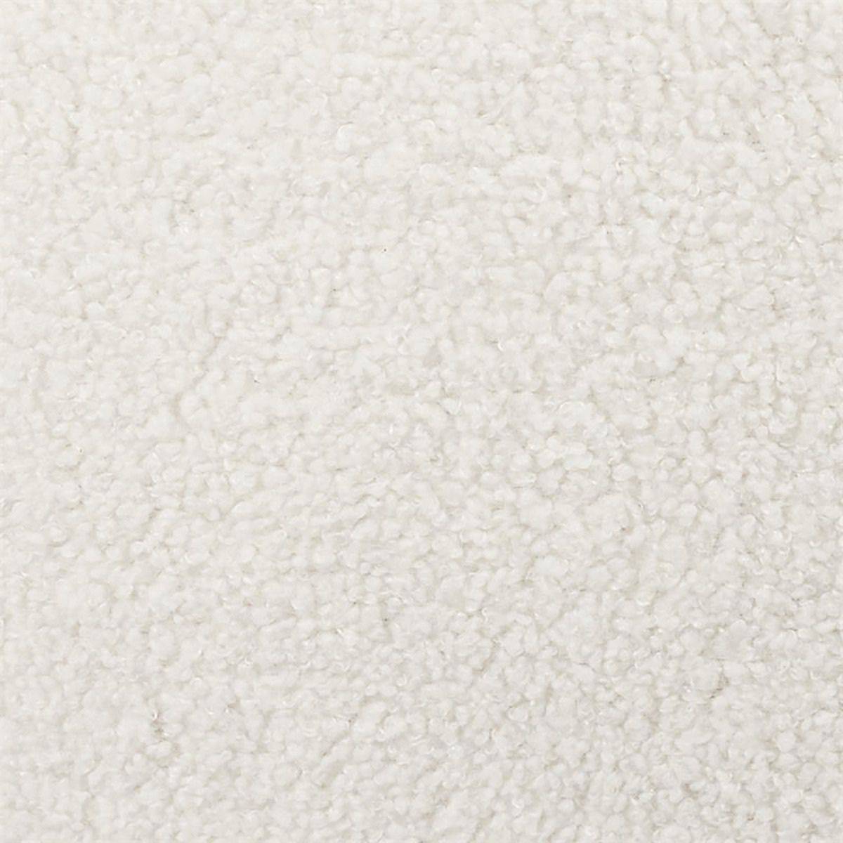 ALTOBUY - Fauteuil en Tissu Bouclettes Blanc Pieds Bois Naturel - KELIOS - Image 6