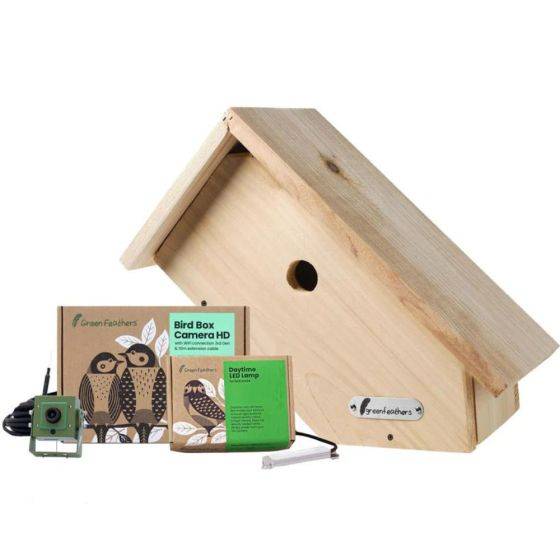 Green Feathers - Kit complet Nichoir (avec vue latérale) et caméra Wifi - Imagen 3