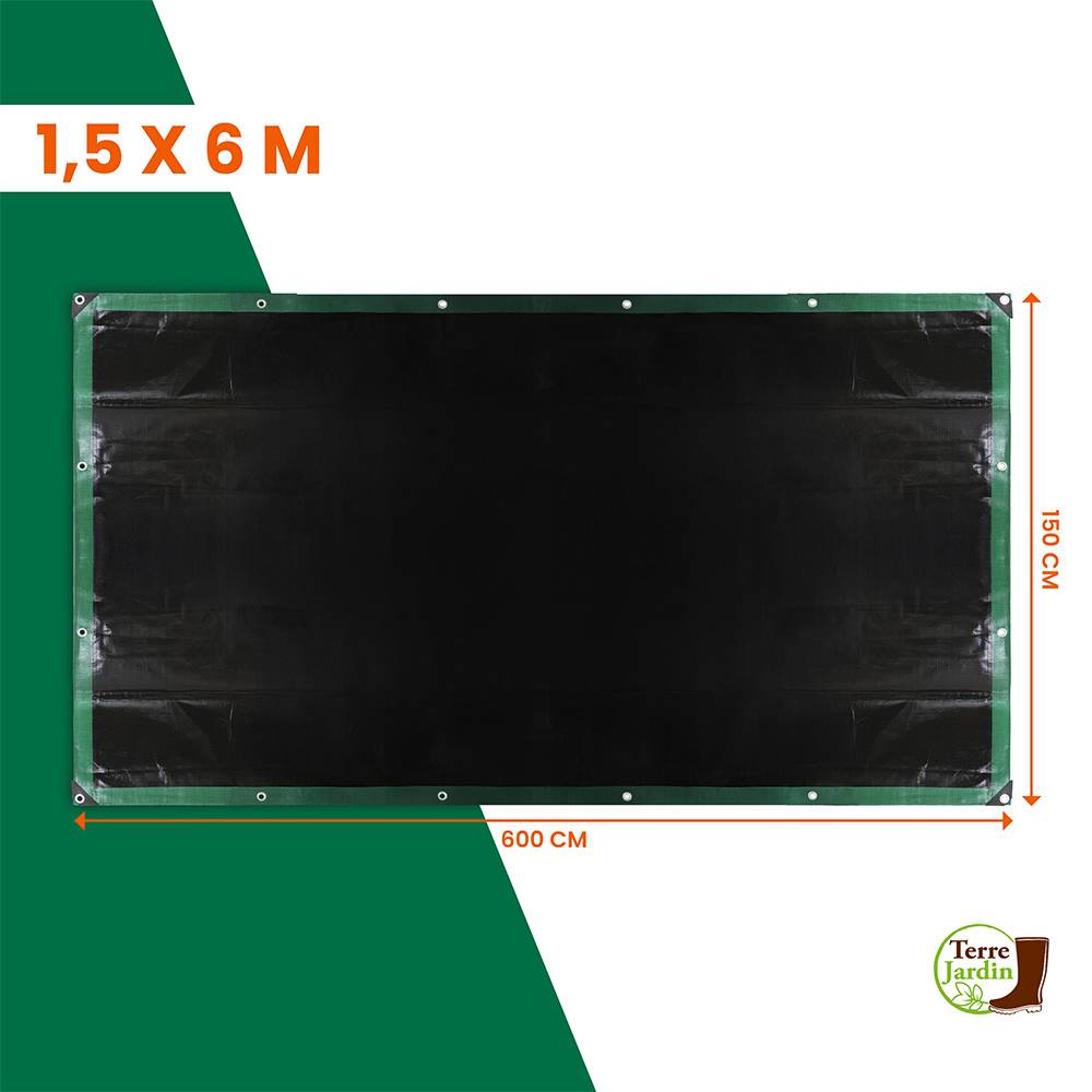 Bâche à bûches épaisse ultra résistante 240 g/m² 1.5 x 6 Vert - Image 6