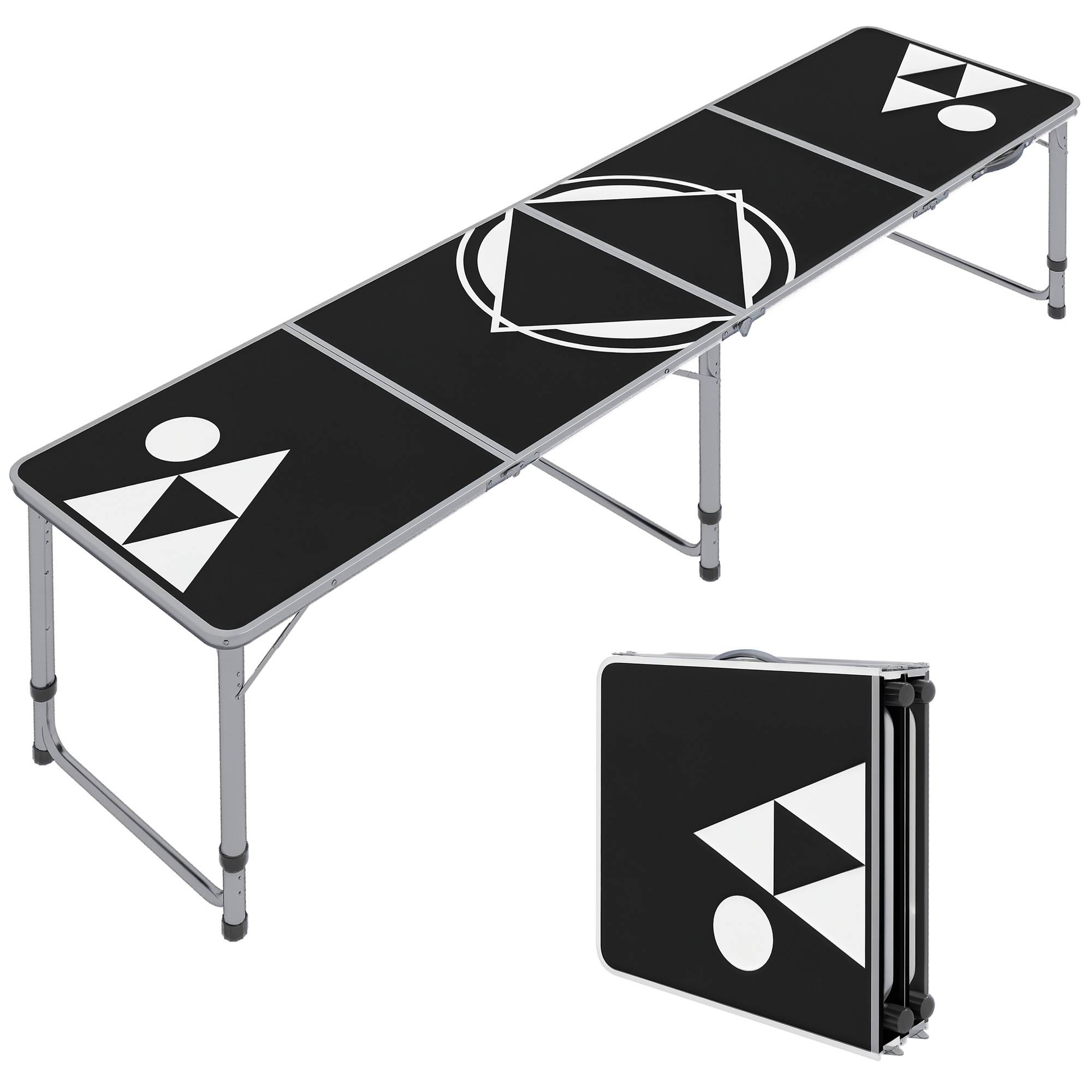 PANGIVO - Table de camping pliante aluminium noir 240 x 60 x 70 cm - PANGIVO - Image 1