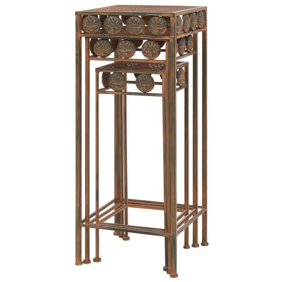 Set de 3 Porte-Plantes Gigognes en Métal Style Vintage pour Jardin et Intérieur Rouillé – ComfortXL Outdoor Living - Image 7
