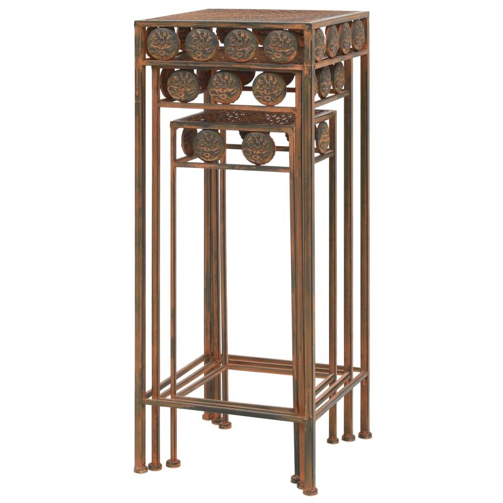 Set de 3 Porte-Plantes Gigognes en Métal Style Vintage pour Jardin et Intérieur Rouillé – ComfortXL Outdoor Living - Image 7