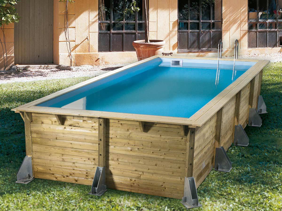 Ubbink - Piscine bois Azura 5,05 x 3,50 x 1,26 m - Liner beige - Ubbink - Imagen 5