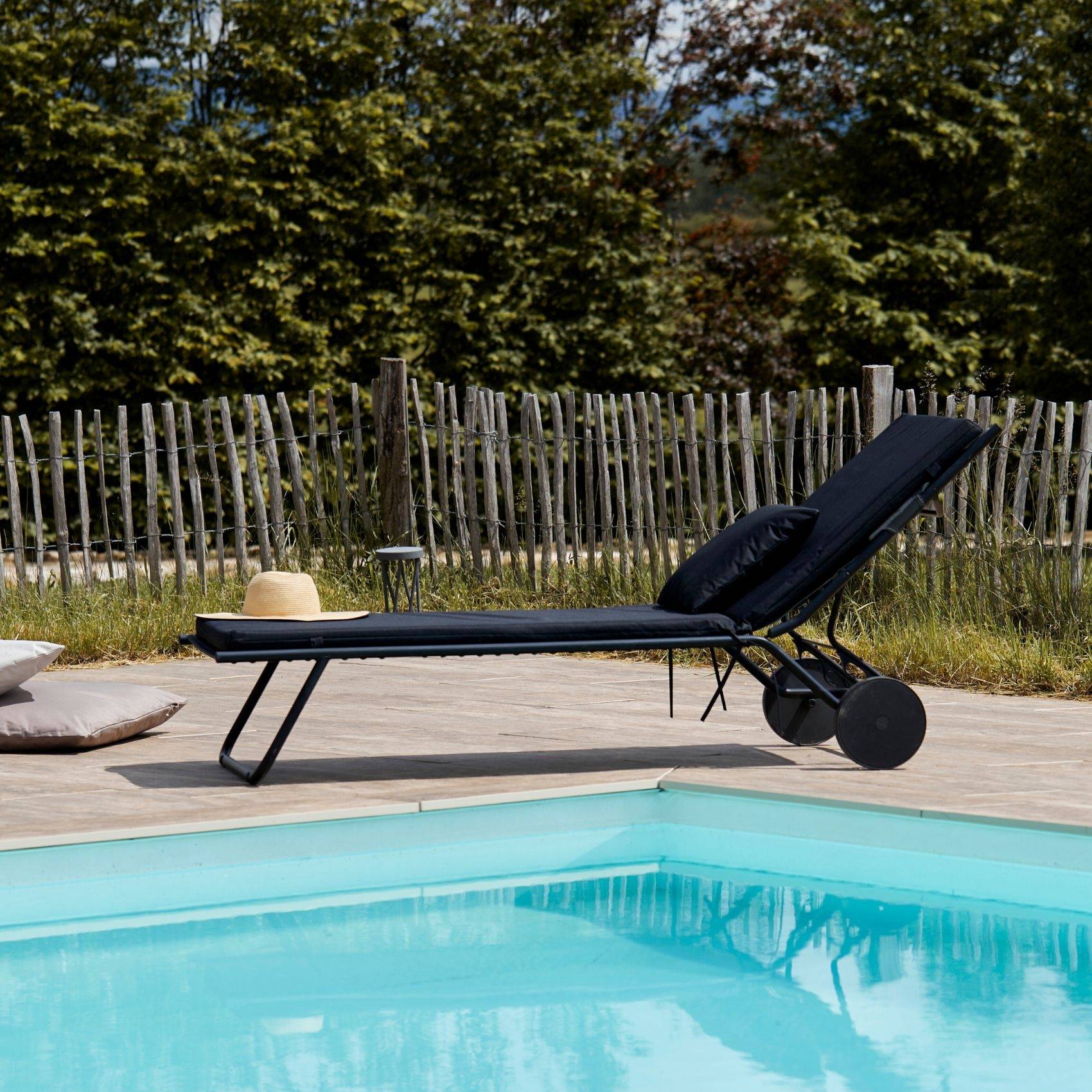 Home Maison - Matelas Bain de soleil extérieur imperméable MINORQUE - HOME MAISON - Polyester - Noir - Imagen 3