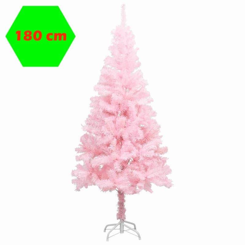 Le Poisson Qui Jardine - Sapin de Noël Rose artificiel 180 X 93 cm et pied support pour un Noël original.
