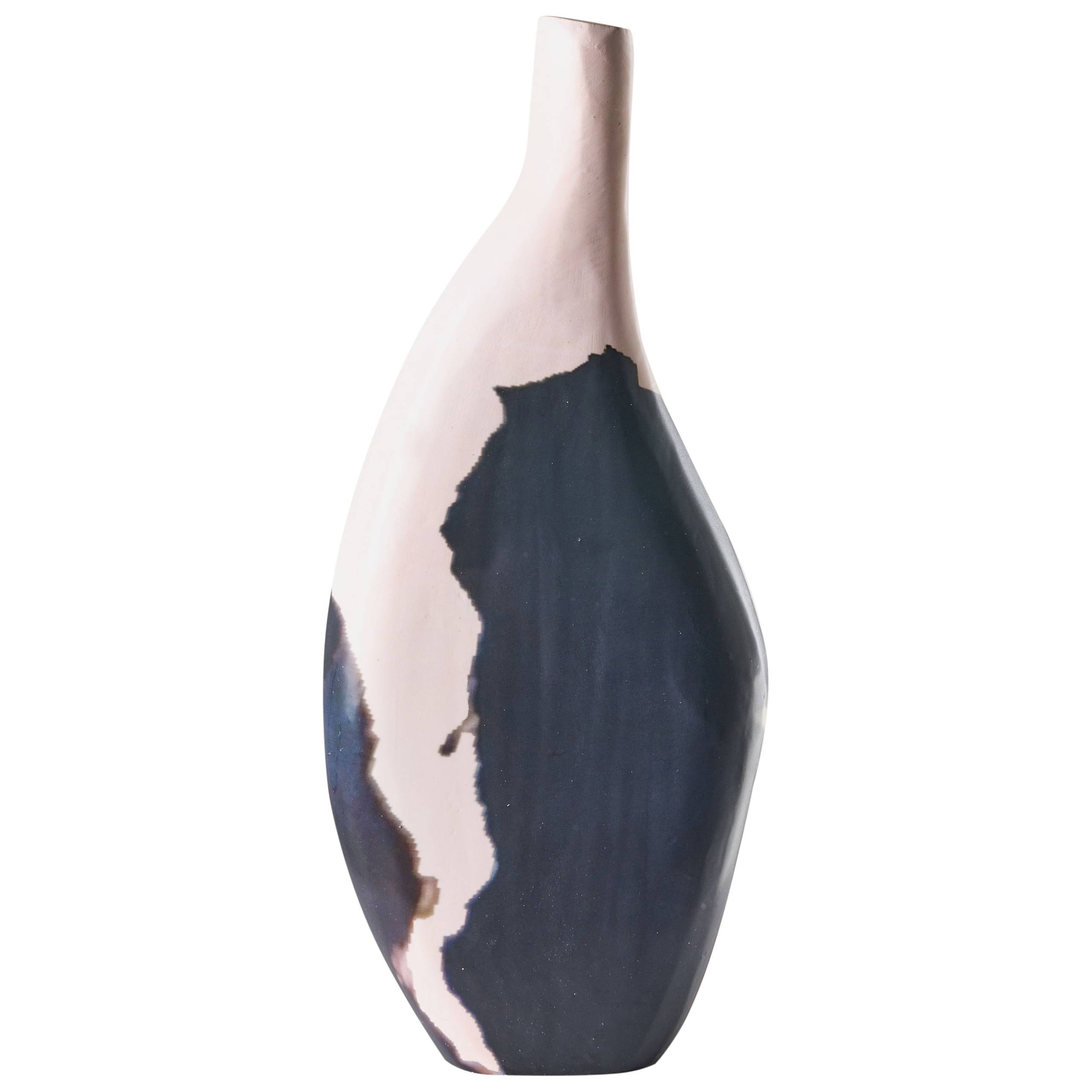 Beliani - Vase décoratif Manguier Noir/beige LAGOS - 10x8x40- Beliani - Image 4